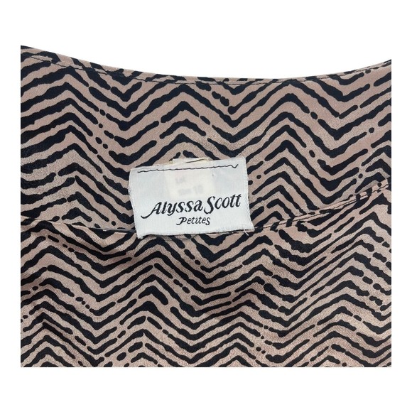 Vintage Alyssa Scott Shirt Womens Small Petite Stripe Abstract Union Made USA - Picture 6 of 13